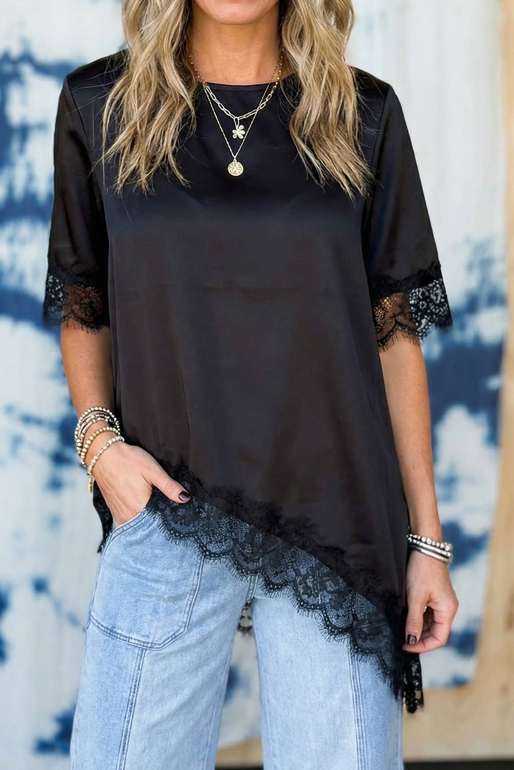 Midnight Lace Blouse