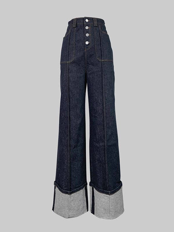 Soho Denin Pants - High Waisted Straight Leg