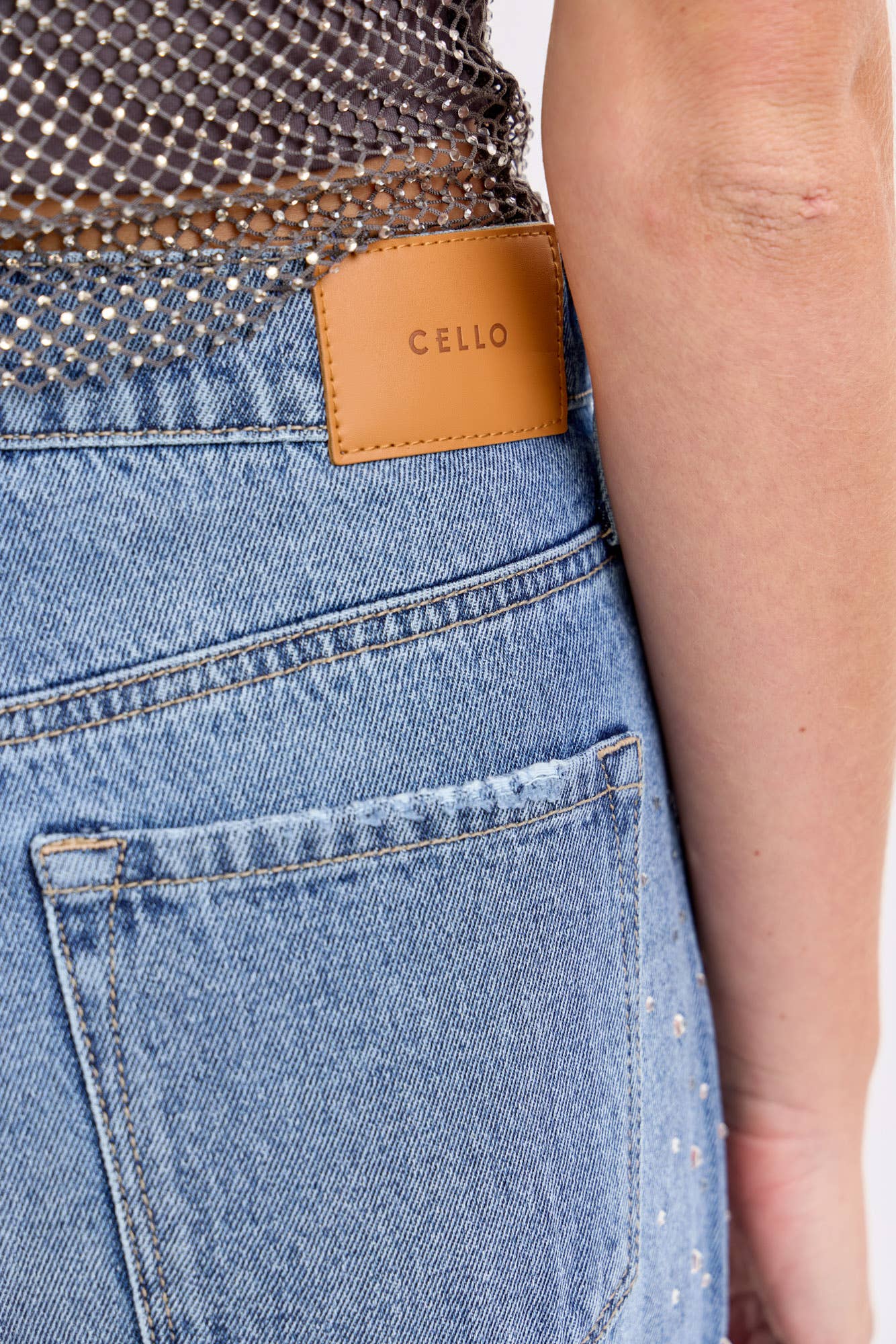 Lumière Crystal Wide-Leg Jeans