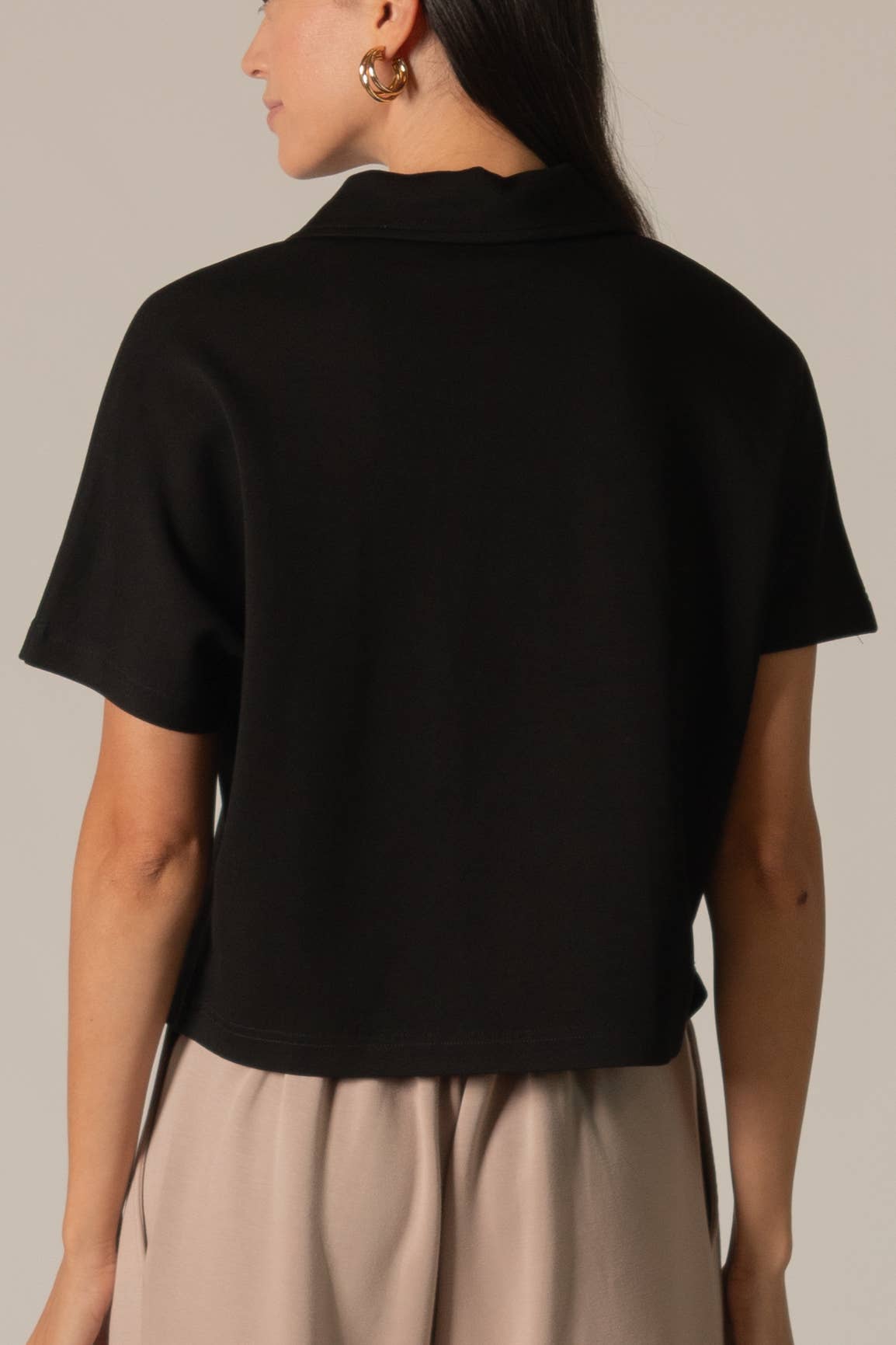 The Luxe Quarter Zip Tee