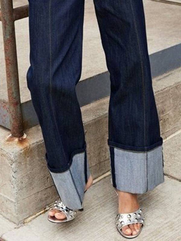 Soho Denin Pants - High Waisted Straight Leg