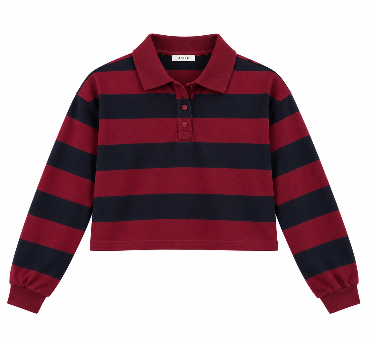 Striped Cropped Polo