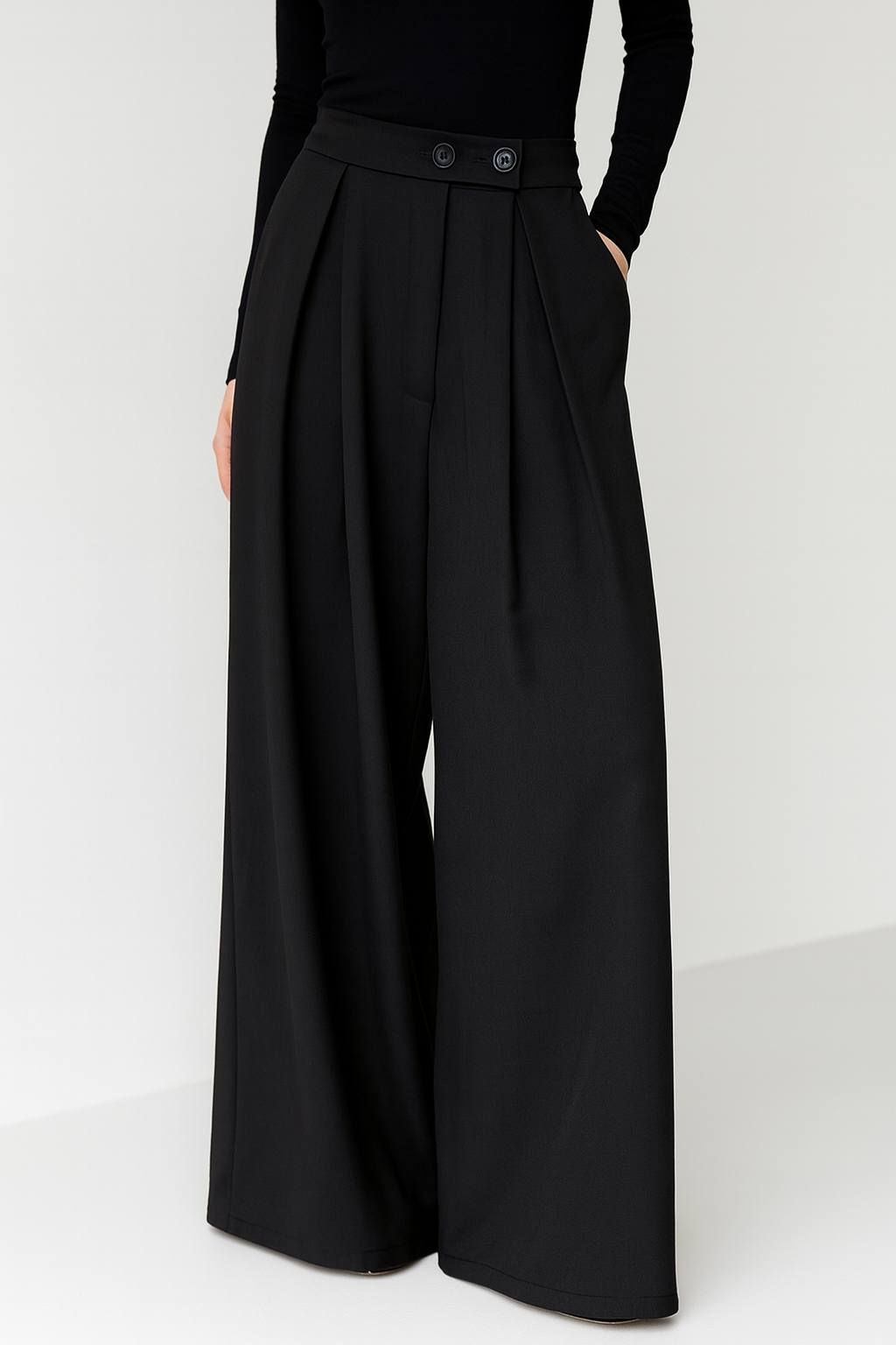 Milano Wide Leg Pants - Black