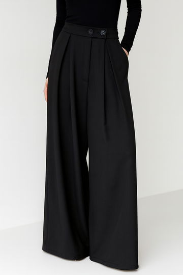 Milano Wide Leg Pants - Black