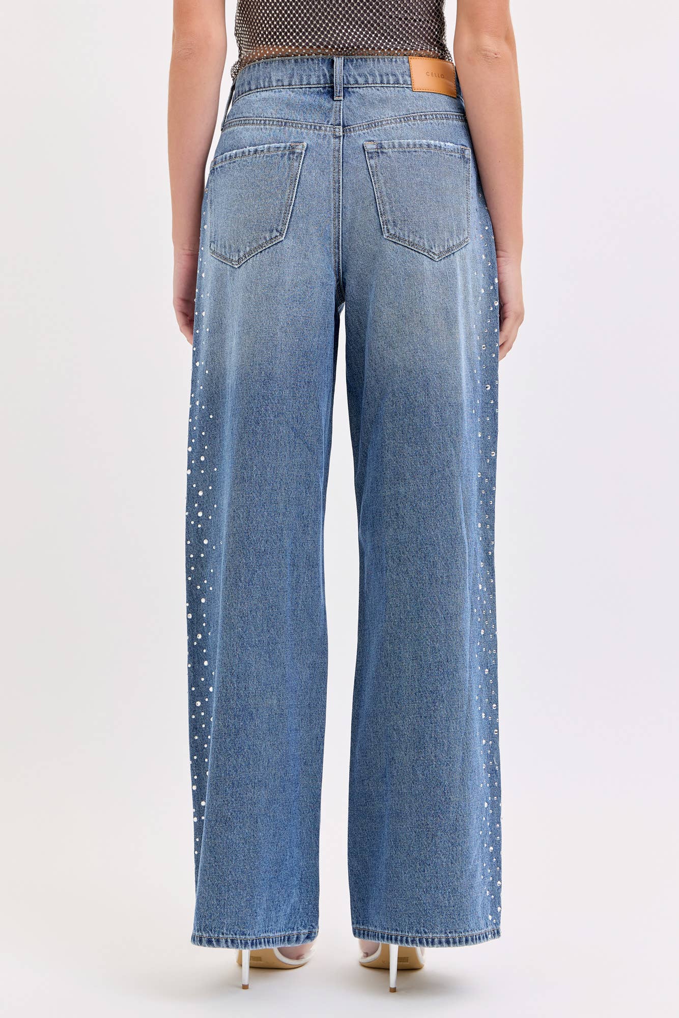 Lumière Crystal Wide-Leg Jeans